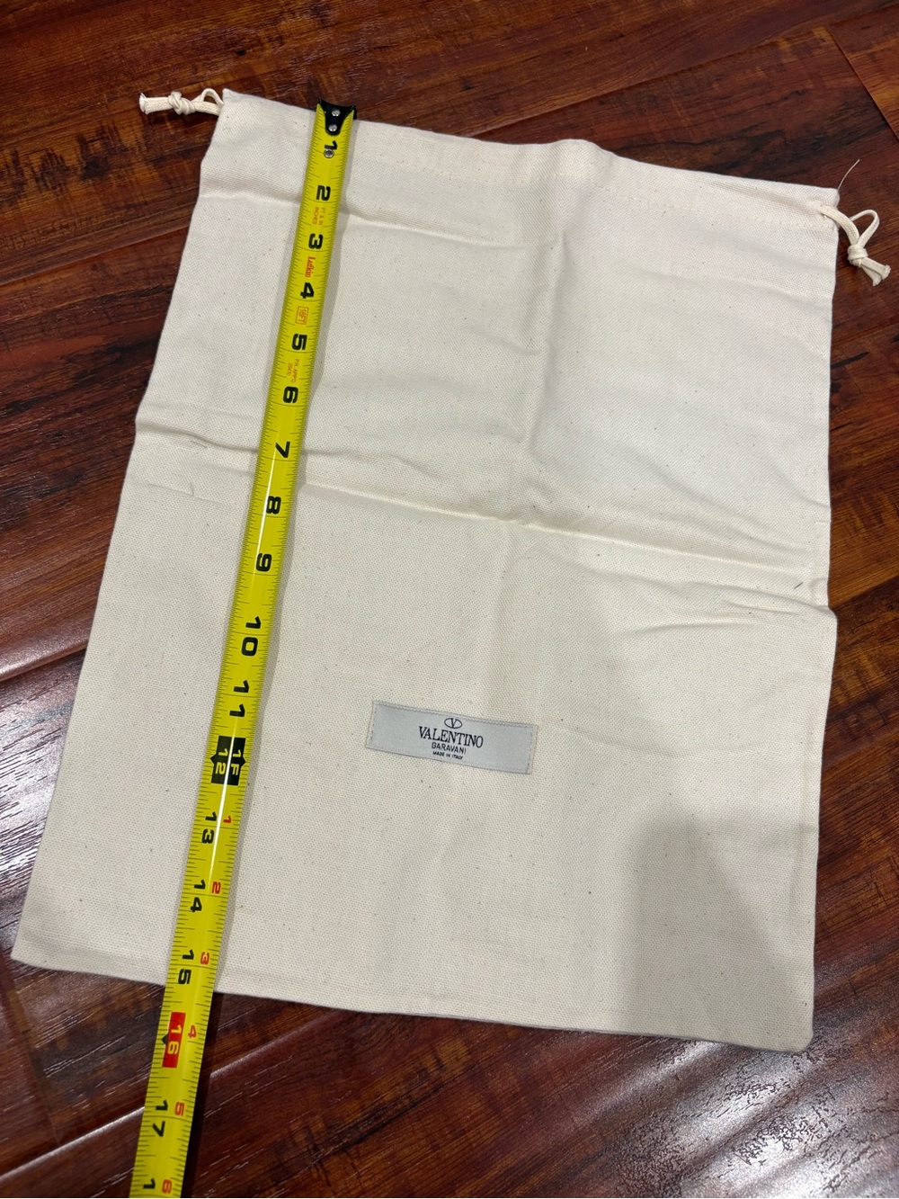 Valentino Garavani Canvas Drawstring Dust Bag - Cream